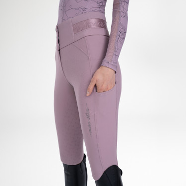 Calça de equitação Euro-Star Athletic Luxe FullGrip Sabugueiro Castanho