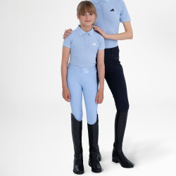 Calças de equitação Euro-Star Impressive FullGrip Kids Azul claro Calças de equitação Euro-Star Impressive FullGrip Kids Azul claro