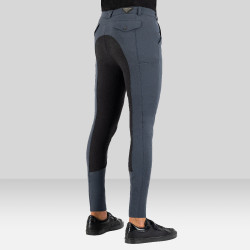 Calça de equitação Euro-star Gabriel Grip Connect Full Cinza magnet Cinzento