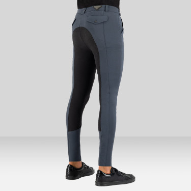 Calça de equitação Euro-star Gabriel Grip Connect Full Cinza magnet Cinzento