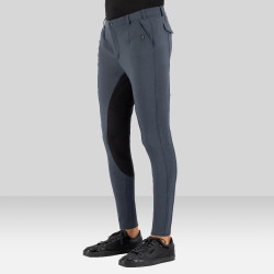 Calça de equitação Euro-star Gabriel Grip Connect Full Cinza magnet Cinzento