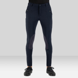 Calça de equitação Euro-star Gabriel Grip Connect Knee Noite Azul-marinho