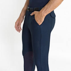 Calça de equitação Euro-star Gabriel Grip Connect Knee Noite Azul-marinho