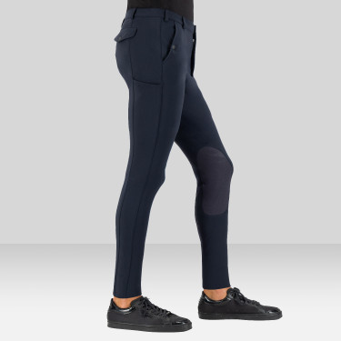 Calça de equitação Euro-star Gabriel Grip Connect Knee Noite Azul-marinho