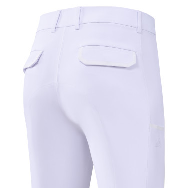 Calças de equitação Euro-Star Camelio com grip nos joelhos para homem Branco