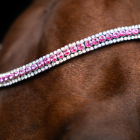 Frontal Imperial Riding Beads Rosa multicolor