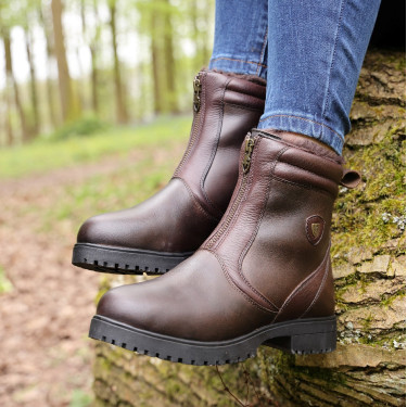 Botas de campo com fecho Atri Shires Moretta Castanho