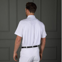 Camisa masculina de manga curta com laço Shires Aubrion Branco