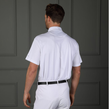 Camisa masculina de manga curta com laço Shires Aubrion Branco