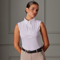 Blusa sem mangas com laço Shires Aubrion Branco