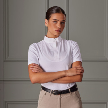 Camisa de concurso de mangas curtas Shires Aubrion Branco