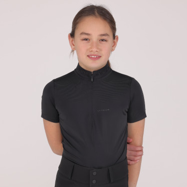 Camisa de concurso Optima Gx jovem cavaleiro Shires Aubrion Preto