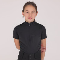 Camisa de concurso Optima Gx jovem cavaleiro Shires Aubrion Preto