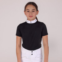 Camisa de competição Optima LX jovem cavaleiro Shires Aubrion Preto