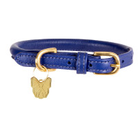 Coleira redonda em couro para cão Shires Digby & Fox Marinho Azul-marinho