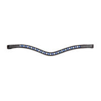 Frontal com strass azul Shires Velociti Gara Preto