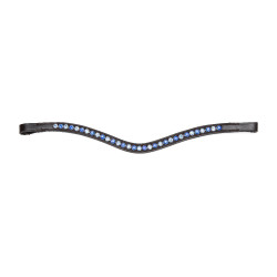 Frontal com strass azul Shires Velociti Gara Preto