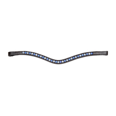 Frontal com strass azul Shires Velociti Gara Preto