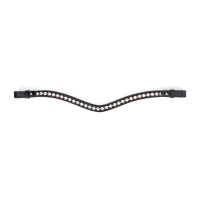Frontal com strass iridescente Shires Velociti Gara Preto