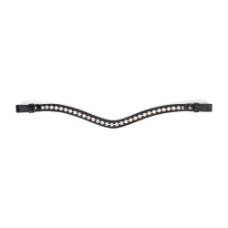 Frontal com strass iridescente Shires Velociti Gara Preto