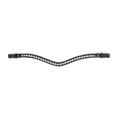 Frontal com strass iridescente Shires Velociti Gara Preto