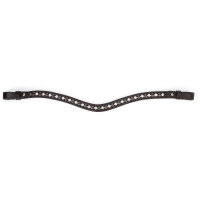 Frontal de strass preto Shires Velociti Gara Castanho