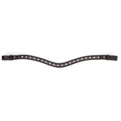 Frontal de strass preto Shires Velociti Gara Castanho