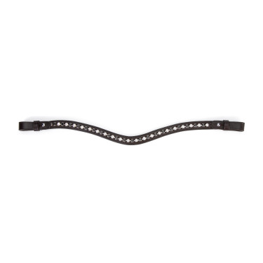 Frontal de strass preto Shires Velociti Gara Castanho
