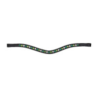 Frontal verde com strass Shires Velociti Gara Preto