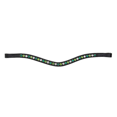 Frontal verde com strass Shires Velociti Gara Preto