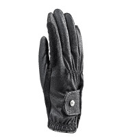 Luvas de equitação infantis Stadium FlexFit Shires Aubrion Preto