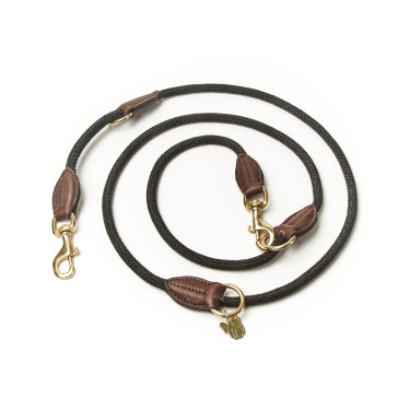 Trela de treino em corda fina Shires Digby & Fox Preto