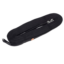 Trela extra longa em fita acolchoada Shires Digby & Fox Preto