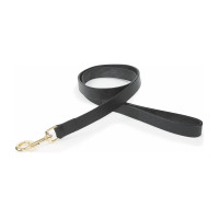 Trela plana de couro para cão Shires Digby & Fox Preto