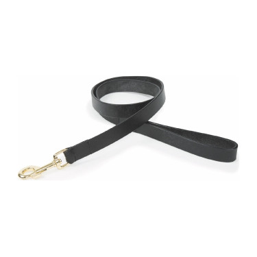 Trela plana de couro para cão Shires Digby & Fox Preto