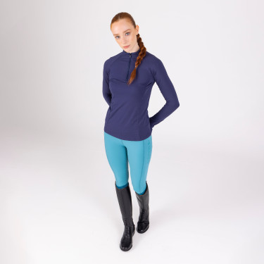 Legging de equitação React Non-Stop Shires Aubrion Bruma Azul