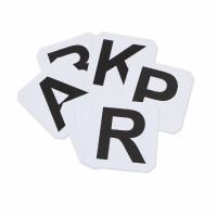 Letras de adestramento autocolantes Shires Branco