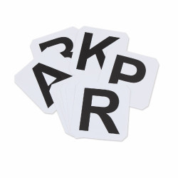 Letras de adestramento autocolantes Shires Branco