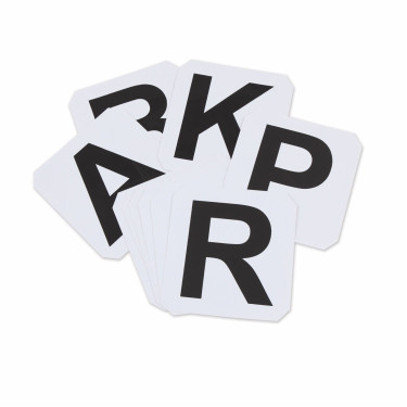 Letras de adestramento autocolantes Shires Branco