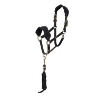 Cabeçada e guia polar Shires Arma Preto