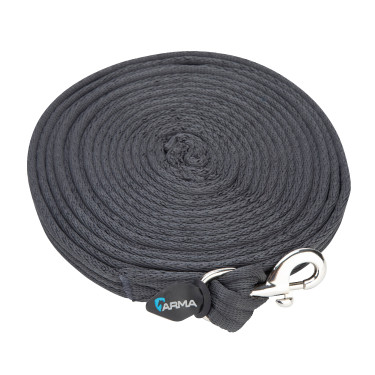 Corda de trabalho em cinta acolchoada Shires Cinzento