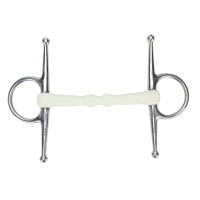 Bridão de agulhas com cano curvo EquiKind Softie Shires Aço Cinzento