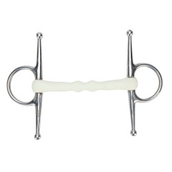 Bridão de agulhas com cano curvo EquiKind Softie Shires Aço Cinzento
