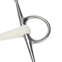 Bridão de agulhas com cano curvo EquiKind Softie Shires Aço Cinzento