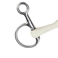 Bridão Baucher com cano curvo EquiKind Softie Shires Aço Cinzento