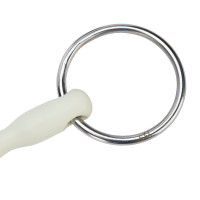 Mordedor de argolas soltas com cano curvo EquiKind Softie Shires Aço Cinzento