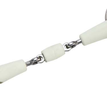 Mors gag de dois anéis com dupla rutura EquiKind Softie Shires Aço Cinzento