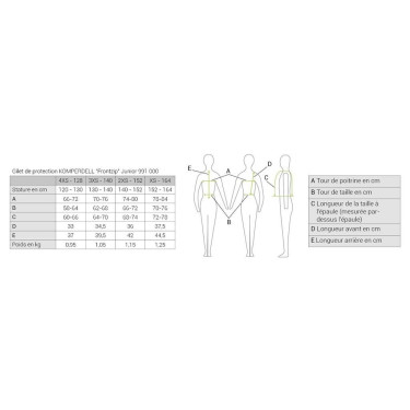 Colete de proteção Komperdell Frontzip Junior Colete de proteção Komperdell Frontzip Junior