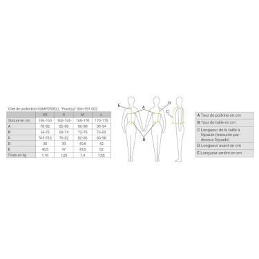 Colete de proteção Komperdell Frontzip Slim Colete de proteção Komperdell Frontzip Slim