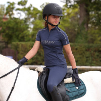 Camisola interior de manga curta Equestrian jovem cavaleiro Shires Aubrion Meia-noite Azul Camisola interior de manga curta Equestrian jovem cavaleiro Shires Aubrion Meia-noite Azul